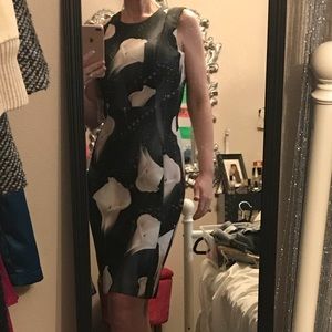 Calvin Klein Calla Lily Scuba Dress